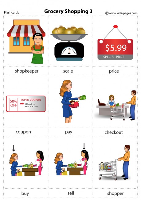 Grocery Shopping 3 flashcard